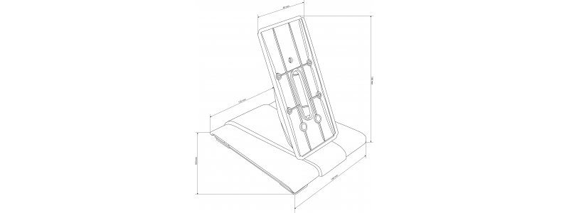 BALTER Tischhalterung für die "JUNO 7 BUS White" Videostation / Monitor