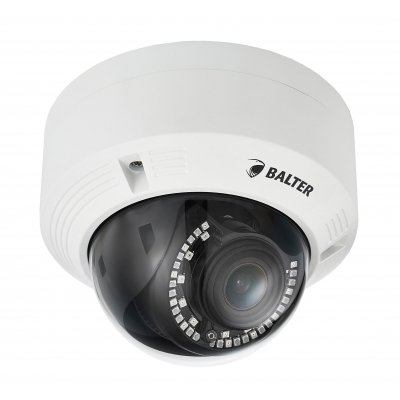 BALTER 4.0MP IR IP Dome-Kamera, 2.8-12mm Motorzoom, 2592x1520p, Nachtsicht 30m, WDR, H.265, PoE/12V DC, IP66