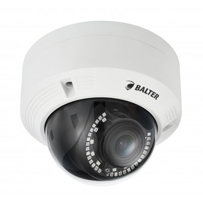 BALTER 4.0MP IR IP Dome-Kamera, 2.8-12mm Motorzoom, 2592x1520p, Nachtsicht 30m, WDR, H.265, PoE/12V DC, IP66 BALTER 4.0MP IR IP Dome-Kamera, 2.8-12mm Motorzoom, 2592x1520p, Nachtsicht 30m, WDR, H.265, PoE/12V DC, IP66