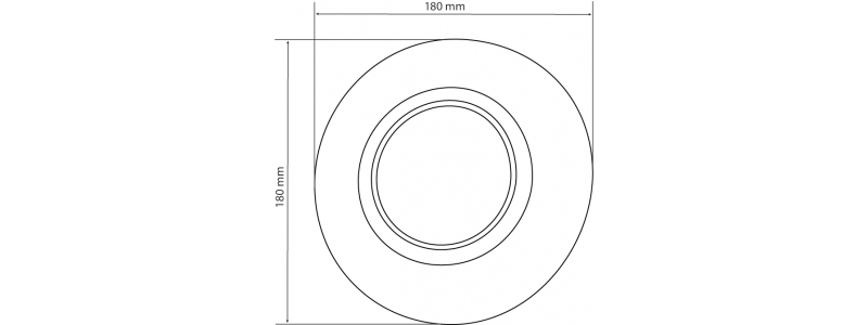 NEOSTAR PRO Innensirene, 105dB Lautstärke, modernes und kompaktes Design 180mm (D)