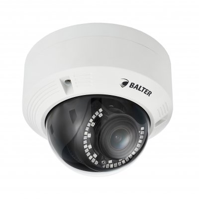 BALTER 2.0MP Infrarot IP Dome-Kamera, 2.8-12mm Motorzoom, 1920x1080p, Nachtsicht 30m, WDR 120dB , H.265, PoE/12V DC, IP66 BALTER 2.0MP Infrarot IP Dome-Kamera, 2.8-12mm Motorzoom, 1920x1080p, Nachtsicht 30m, WDR 120dB , H.265, PoE/12V DC, IP66