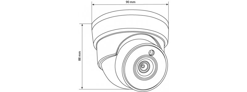 BALTER 2.0MP Infrarot Mini IP Dome-Kamera, 3.6mm Objektiv, 2592x1520p, Nachtsicht 30m, WDR 120dB, PoE/12V DC, IP66