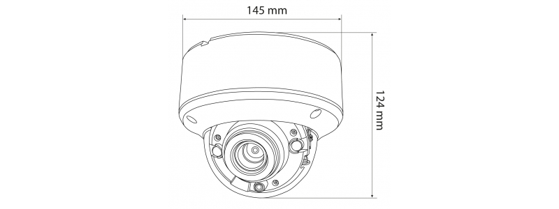 NEOSTAR 2.0MP Vandalensichere EXIR HD-TVI Dome-Kamera, 2.8-12mm Motorzoom, Nachtsicht 40m, WDR 120dB, Smart-IR, 12V DC, IP66