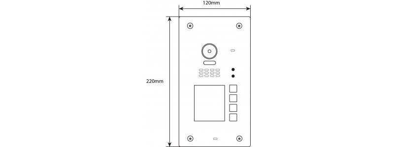 BALTER EVIDA Graphit RFID Edelstahl-Türstation 4 Teilnehmer, 2-Draht BUS Technologie, 170° Ultra-Weitwinkelkamera