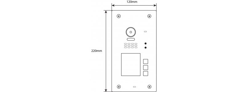 BALTER EVIDA Silber RFID Edelstahl-Türstation für 3 Teilnehmer, 2-Draht BUS