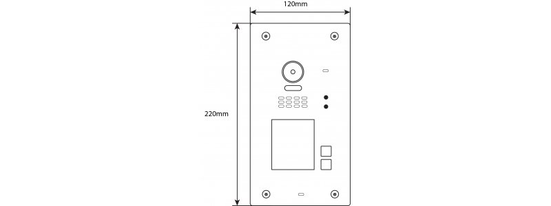 BALTER EVIDA Silber RFID Edelstahl-Türstation für 2 Teilnehmer, 2-Draht BUS Technologie (Video / Audio / Strom), 170° 