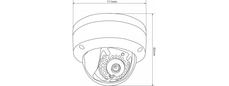2MP WIFI IP Dome-Kamera, 4mm, 1920x1080p, Nachtsicht 20m, VCA, PoE/12V, IP66