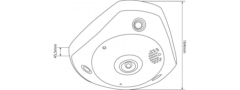 NEOSTAR 6.0MP, 360° Panorama IP Dome-Kamera, 3072x2048p, Nachtsicht 15m, D-WDR, H.264, VCA, PoE/12V DC, IP66