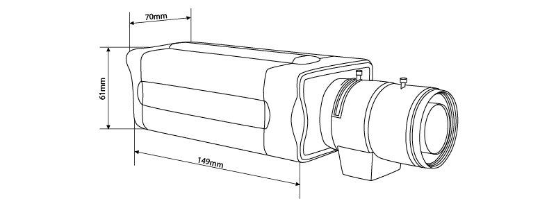 2.0 Megapixel Analog HD Box-Kamera, AHD, TVI, CVI, Analog 960H, C/CS-Mount, 230V DC