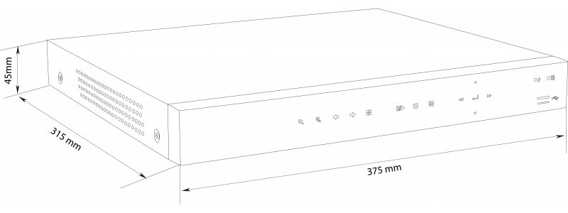 BALTER 4+2-Kanal Hybrid HD-TVI/AHD/CVI + IP Videorekorder, H.264, 5MP / 4MP, Audio, P2P, Balter CMS,, 12V DC