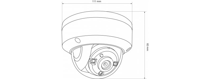 NEOSTAR 2.0MP EXIR HD-TVI Dome-Kamera, 2.8mm, Nachtsicht 25m, WDR 120dB, Smart-IR, 12V DC, IP67