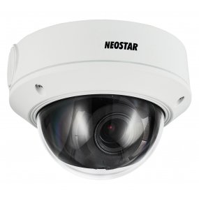 NEOSTAR 4.0MP Infrarot IP Dome-Kamera, 2.8-12mm Motorzoom, 2688x1520p, Nachtsicht 30m, WDR 120dB, H.264+, PoE/12V DC, IK10, IP67