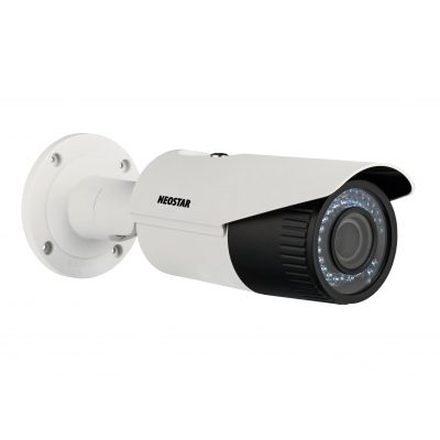 NEOSTAR 4.0MP Infrarot IP Außenkamera, 2.8-12mm Motorzoom, 2688x1520p, Nachtsicht 30m, WDR 120dB, H.264+, PoE/12V DC, IP67 NEOSTAR 4.0MP Infrarot IP Außenkamera, 2.8-12mm Motorzoom, 2688x1520p, Nachtsicht 30m, WDR 120dB, H.264+, PoE/12V DC, IP67