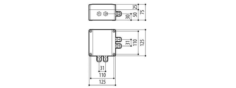VIDEOTEC Außennetzteil 230V AC (IN) / 24V AC (OUT), 30W, IP66