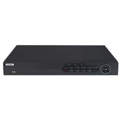 NEOSTAR 16-Kanal 4K UHD PoE NVR, 3840x2160p, 160Mbit, H.265 / H.264+, VCA, CMS, HDMI 4K, 230V AC NEOSTAR 16-Kanal 4K UHD PoE NVR, 3840x2160p, 160Mbit, H.265 / H.264+, VCA, CMS, HDMI 4K, 230V AC