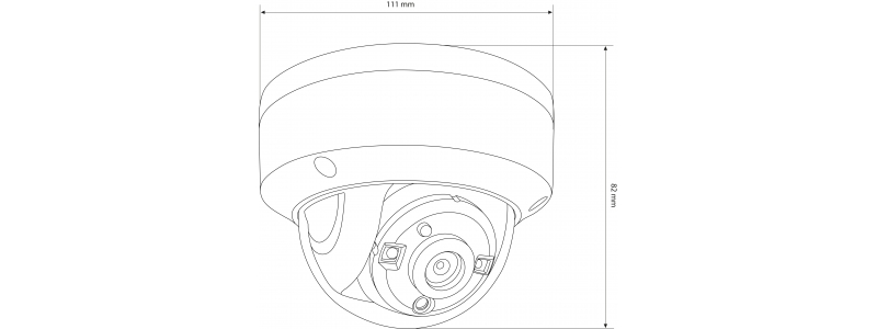NEOSTAR 2.0MP Vandalensichere EXIR HD-TVI Dome-Kamera, 3.6mm, Nachtsicht 25m, WDR 120dB, Smart-IR, 12V DC, IP67