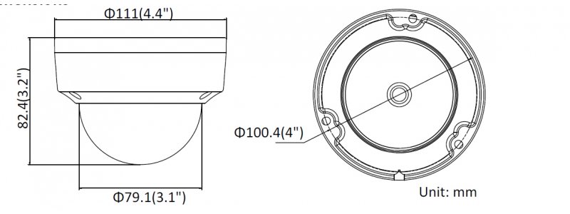 NEOSTAR 8.0MP EXIR IP Dome-Kamera, 2.8mm, 3840x2160p, Nachtsicht 30m, WDR 120dB, H.265+, VCA, PoE/12V DC, IK10, IP67