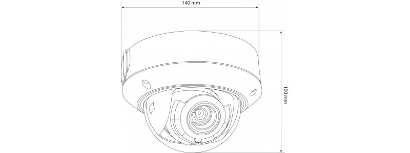 NEOSTAR 2.0MP Infrarot IP Dome-Kamera, 2.8-12mm Motorzoom, 1920x1080p, Nachtsicht 30m, WDR 120dB, H.264+, PoE/12V DC, IK10, IP67