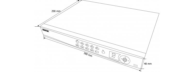 NEOSTAR 8-Kanal TVI / AHD / CVI + IP Videorekorder, H.265+/H.264+, 5MP (TVI) / 6MP (IP), Audio, Alarm, CMS, 12V DC
