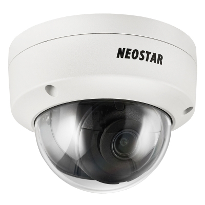 NEOSTAR 4.0MP EXIR IP Dome-Kamera, 2.8mm, 2560x1440p, Nachtsicht 30m, WDR 120dB, H.265+, VCA, PoE/12V DC, IK10, IP67 NEOSTAR 4.0MP EXIR IP Dome-Kamera, 2.8mm, 2560x1440p, Nachtsicht 30m, WDR 120dB, H.265+, VCA, PoE/12V DC, IK10, IP67