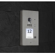 BALTER EVIDA Silver RFID Edelstahl-Türstation für 1 Teilnehmer, 2-Draht BUS Technologie, 170° , Aufputz