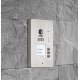 BALTER EVIDA Silver RFID Edelstahl-Türstation für 3 Teilnehmer, 2-Draht BUS Technologie (Video / Audio / Strom), 170°, Aufputz