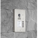 BALTER EVIDA Silver RFID Edelstahl-Türstation für 4 Teilnehmer, 2-Draht BUS Technologie (Video / Audio / Strom), 170° , Aufputz