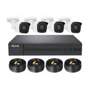 HiLook TVI Komplettsystem DVR-204Q-K1 + 4x THC-B140-M + 1TB HDD, 4x 18.3m Video/Stromkabel HiLook TVI Komplettsystem DVR-204Q-K1 + 4x THC-B140-M + 1TB HDD, 4x 18.3m Video/Stromkabel