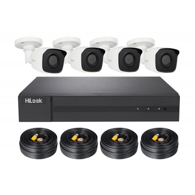 HiLook TVI Komplettsystem DVR-204Q-K1 + 4x THC-B140-M + 1TB HDD, 4x 18.3m Video/Stromkabel HiLook TVI Komplettsystem DVR-204Q-K1 + 4x THC-B140-M + 1TB HDD, 4x 18.3m Video/Stromkabel