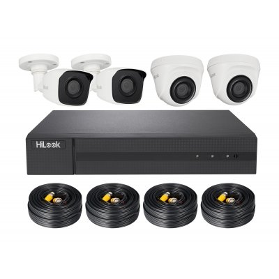 HiLook TVI Komplettsystem DVR-204Q-K1 + 2x THC-T140 + 2x THC-B140-M + 1TB HDD, 4x 18.3m Video/Stromkabel HiLook TVI Komplettsystem DVR-204Q-K1 + 2x THC-T140 + 2x THC-B140-M + 1TB HDD, 4x 18.3m Video/Stromkabel