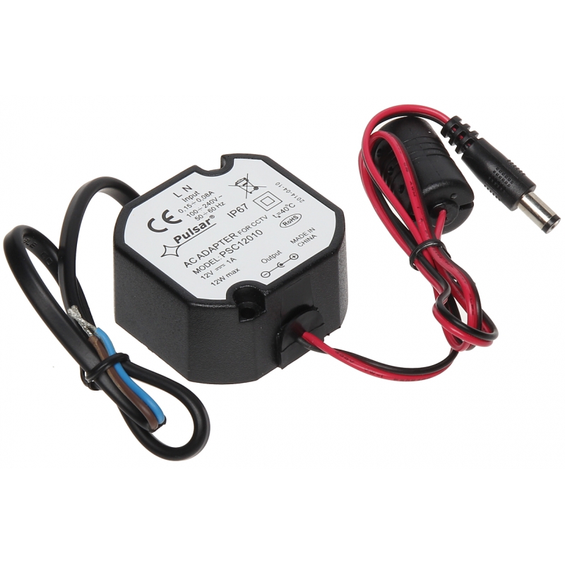 Netzteil 12V DC mit 12 Watt (1A) im luftdichten Gehäuse IP67