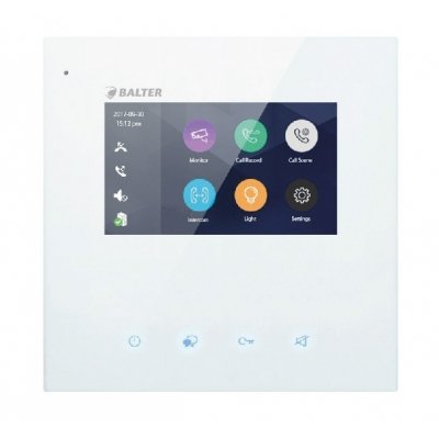BALTER JUNO 4.3" WiFi Videostation, Touchscreen Bildschirm, 2-Draht BUS, Plexiglas, iOS + Android Apps