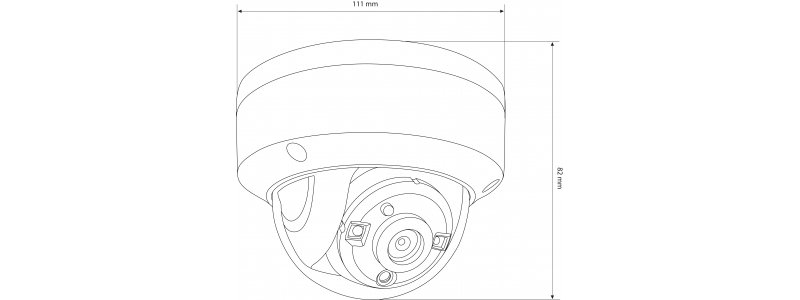 NEOSTAR 2.0MP Vandalensichere EXIR TVI / CVI / AHD Dome-Kamera, 2.8mm, Nachtsicht 30m, WDR 130dB, 12V DC, IK10, IP67