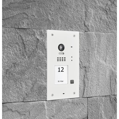BALTER EVIDA White RFID Edelstahl-Türstation für 1 Teilnehmer, 2-Draht BUS, 170° Ultra-Weitwinkelkamera
