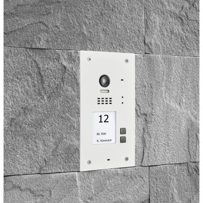 BALTER EVIDA White RFID Türstation für 2 Teilnehmer, 2-Draht BUS, 170° Ultra-Weitwinkelkamera BALTER EVIDA White RFID Türstation für 2 Teilnehmer, 2-Draht BUS, 170° Ultra-Weitwinkelkamera