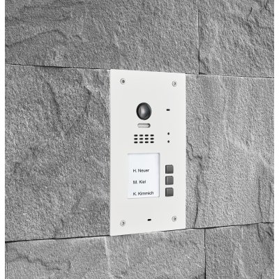BALTER EVIDA White RFID Edelstahl-Türstation für 3 Teilnehmer, 2-Draht BUS, 170° Ultra-Weitwinkelkamera BALTER EVIDA White RFID Edelstahl-Türstation für 3 Teilnehmer, 2-Draht BUS, 170° Ultra-Weitwinkelkamera