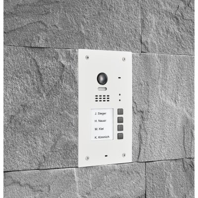 BALTER EVIDA White RFID Edelstahl-Türstation für 4 Teilnehmer, 2-Draht BUS, 170° Ultra-Weitwinkelkamera BALTER EVIDA White RFID Edelstahl-Türstation für 4 Teilnehmer, 2-Draht BUS, 170° Ultra-Weitwinkelkamera