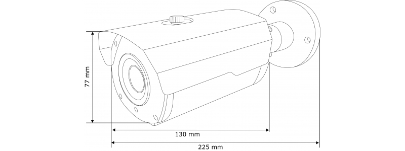 NEOSTAR 5.0MP EXIR TVI Kamera, 2.8-12mm Motorzoom, Autofokus, Nachtsicht 40m, Smart-IR, 12V DC, IP67