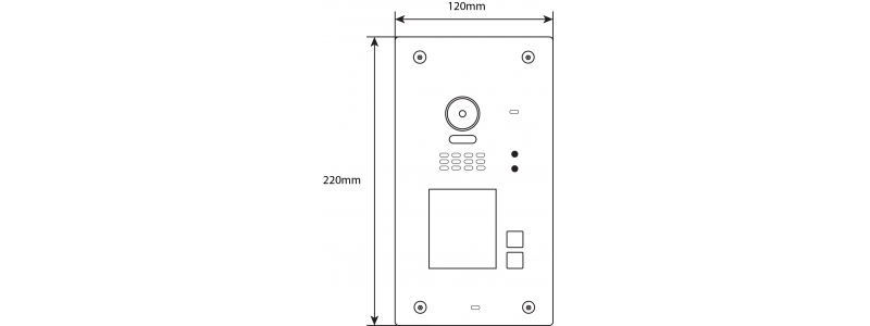 BALTER EVIDA White RFID Türstation für 2 Teilnehmer, 2-Draht BUS, 170° Ultra-Weitwinkelkamera