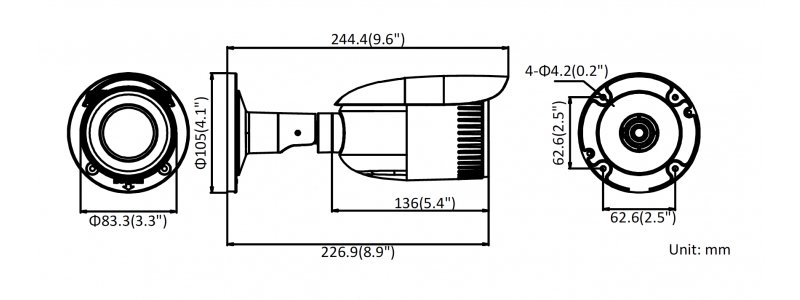 HiLook 2.0MP Infrarot IP Außenkamera, 2.8-12mm Motorzoom, 1920x1080p, Nachtsicht 30m, D-WDR, H.265+, PoE/12V DC, IP67