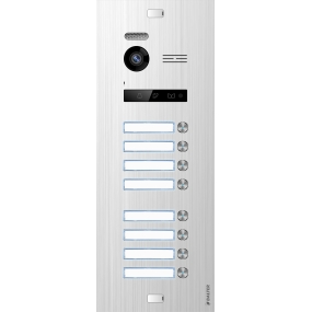 BALTER EVO Silver Türstation für 8 Teilnehmer, 2-Draht BUS Technologie (Video / Audio / Strom), 150° Weitwinkelkamera