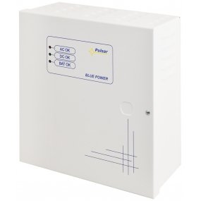 Impuls-Puffernetzteilkasten mit technischen Ausgängen und Platz für Akku 7Ah/12V, Überlastschutz, Metallgehäuse