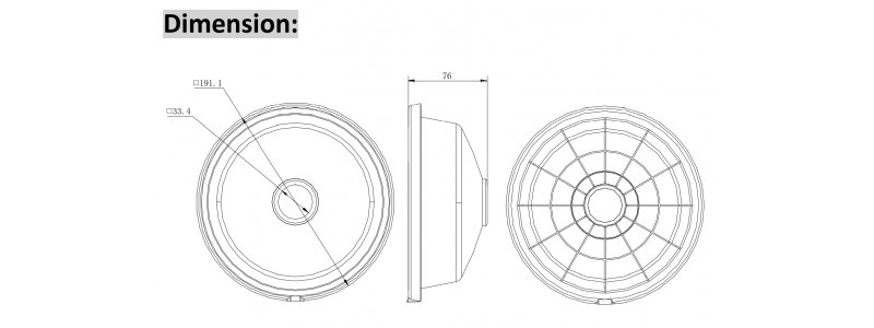 NEOSTAR Regenschutz-Abdeckung für mini Dome-Kameras, Aluminium, 191.1 x 76 mm