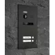 BALTER EVO Black Türstation für 2 Teilnehmer, 2-Draht BUS Technologie (Video / Audio / Strom), 150° Weitwinkelkamera