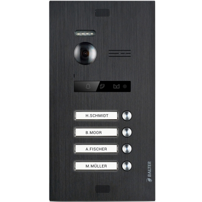 BALTER EVO Black Türstation für 4 Teilnehmer, 2-Draht BUS Technologie (Video / Audio / Strom), 150° Weitwinkelkamera BALTER EVO Black Türstation für 4 Teilnehmer, 2-Draht BUS Technologie (Video / Audio / Strom), 150° Weitwinkelkamera
