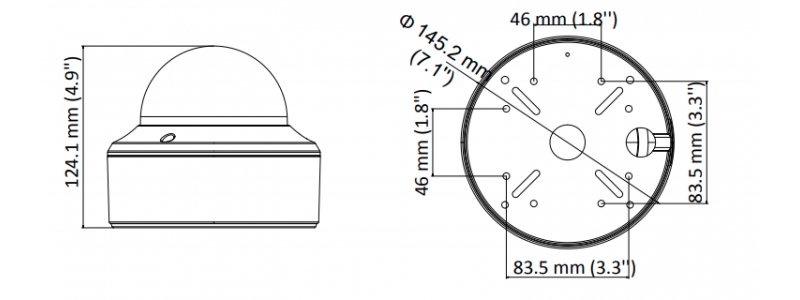 NEOSTAR 5.0MP Vandalensichere EXIR TVI / CVI / AHD Dome-Kamera, 2.7-13.5mm Motorzoom, Nachtsicht 60m, WDR, 12V DC / 24V AC, IP67