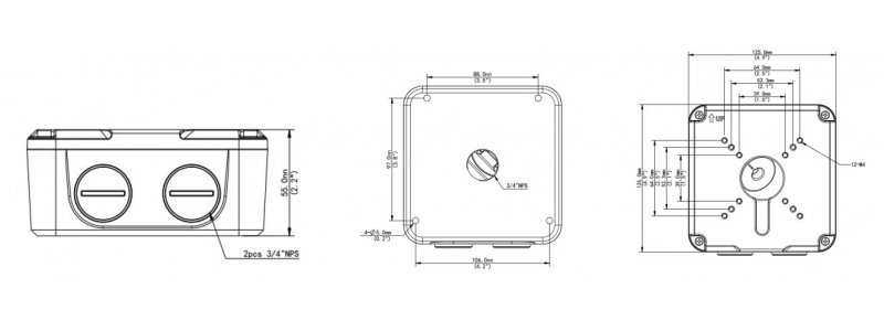 BALTER Anschlussdose / Junction Box für Außenkameras mit Motorzoom-Vario-Objektiv