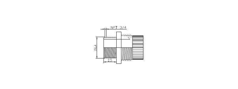 BALTER X PG Wasserdichte Verschraubung, Kunststoff, NPT 3/4" für Anschlussdosen