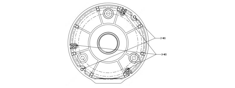 BALTER X Anschlussdose für mini Dome-Kameras mit Fixbrennweite, D106.6 x 36 mm, Weiß