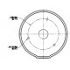 BALTER X Anschlussdose für Dome-Kameras mit VF-/Motorzoom-Objektiven, D126 x 36 mm, Aluminium, Weiß